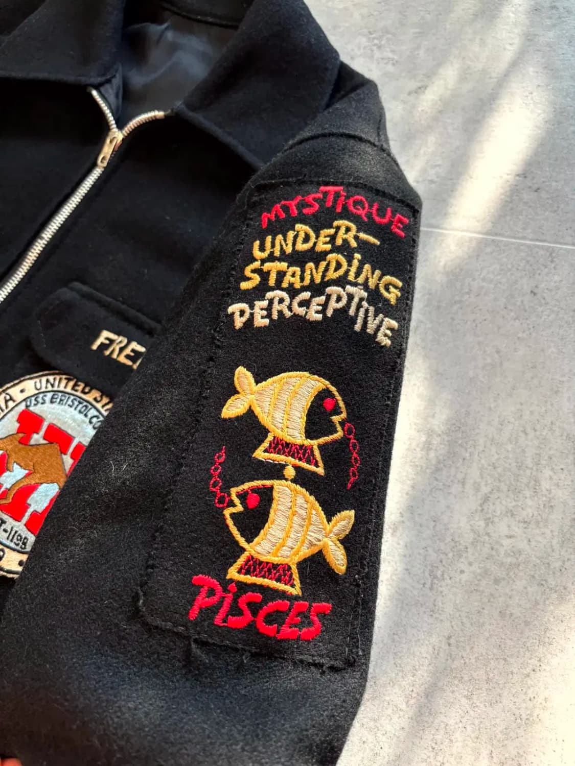 70's 미 해군 USS 수베니어 울 자켓 100 상품이미지5