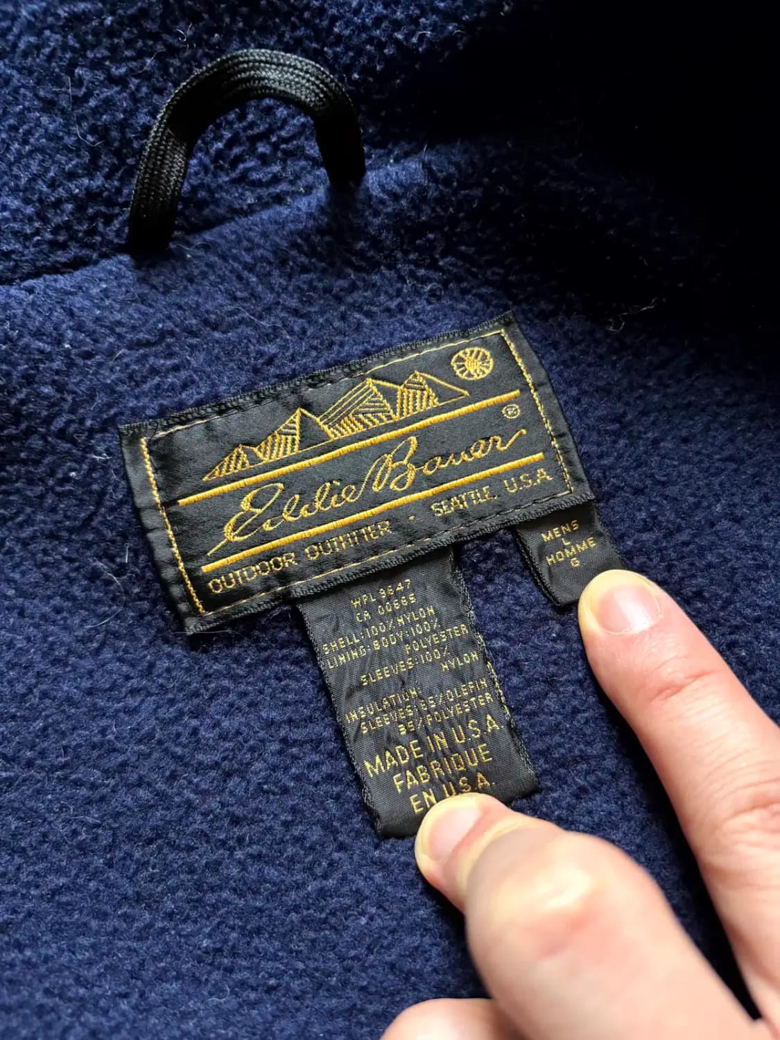 80~90's 에디바우어 나일론 웜업자켓 L(~105) 상품이미지10