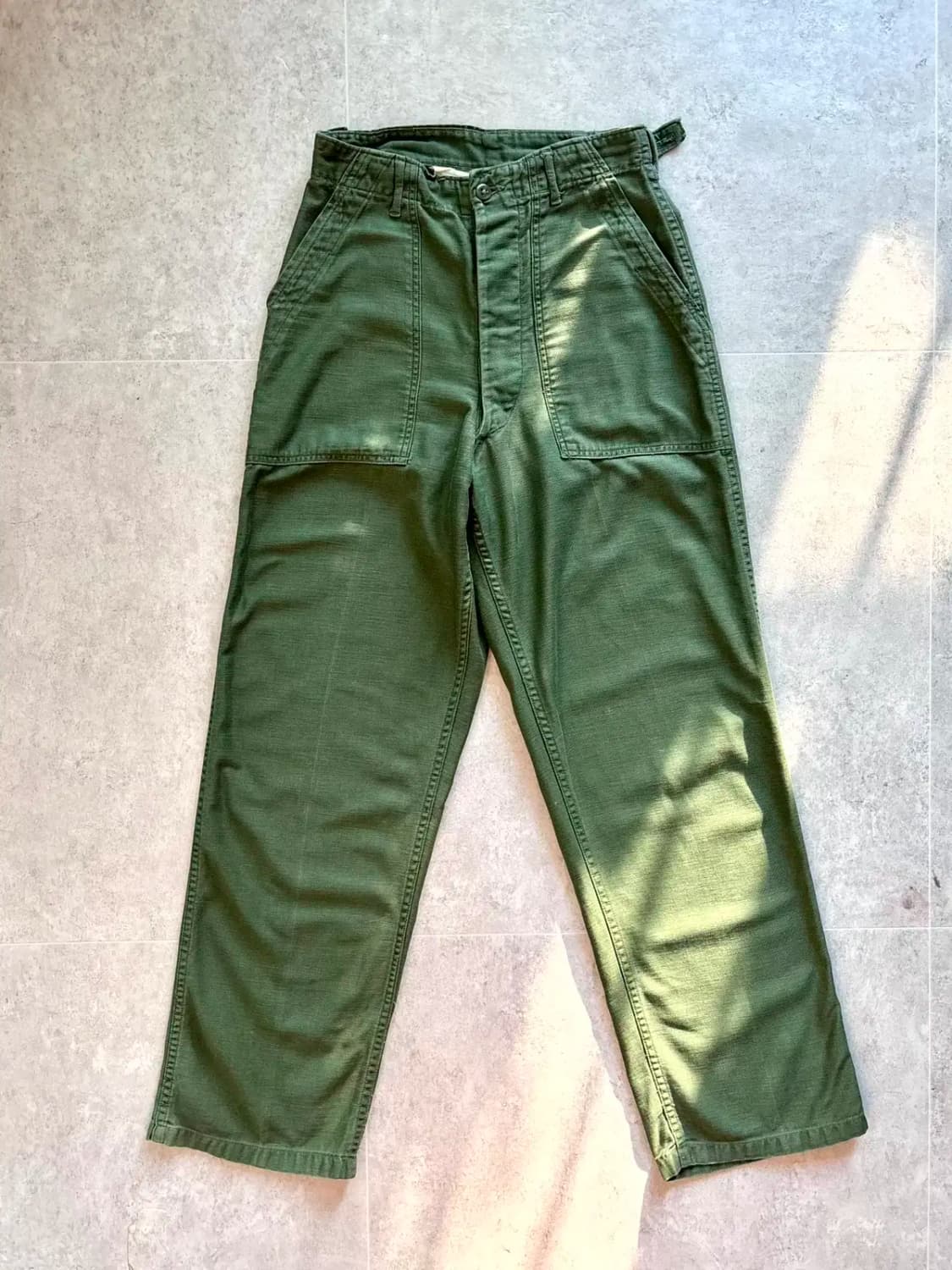 60's 미군 OG 107 퍼티그 팬츠 27~28" 전기형 상품이미지1