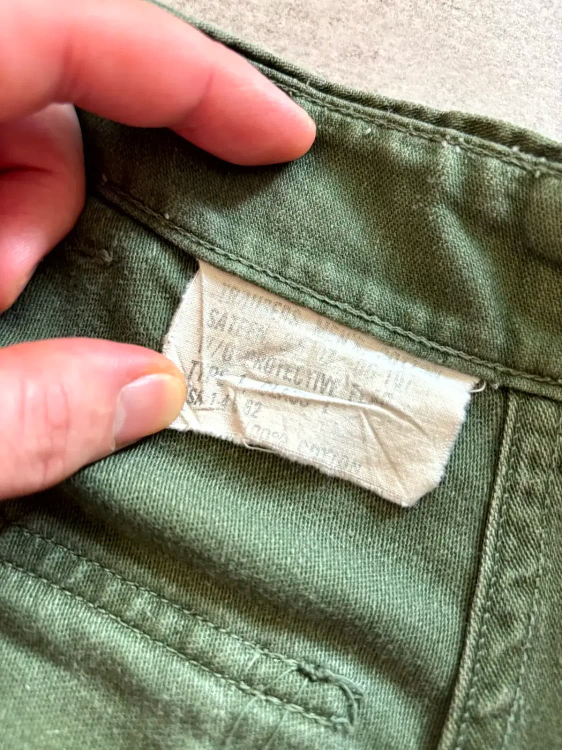 60's 미군 OG 107 퍼티그 팬츠 27~28" 전기형 상품이미지5