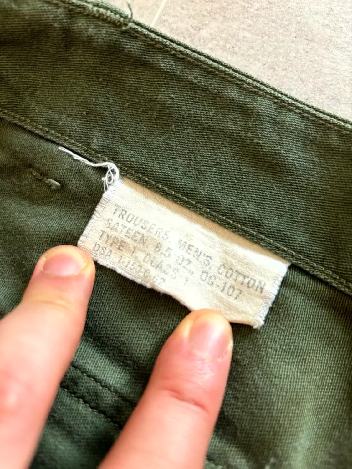60's 미군 OG 107 퍼티그 팬츠 M(30~32) 전기형 상품이미지6
