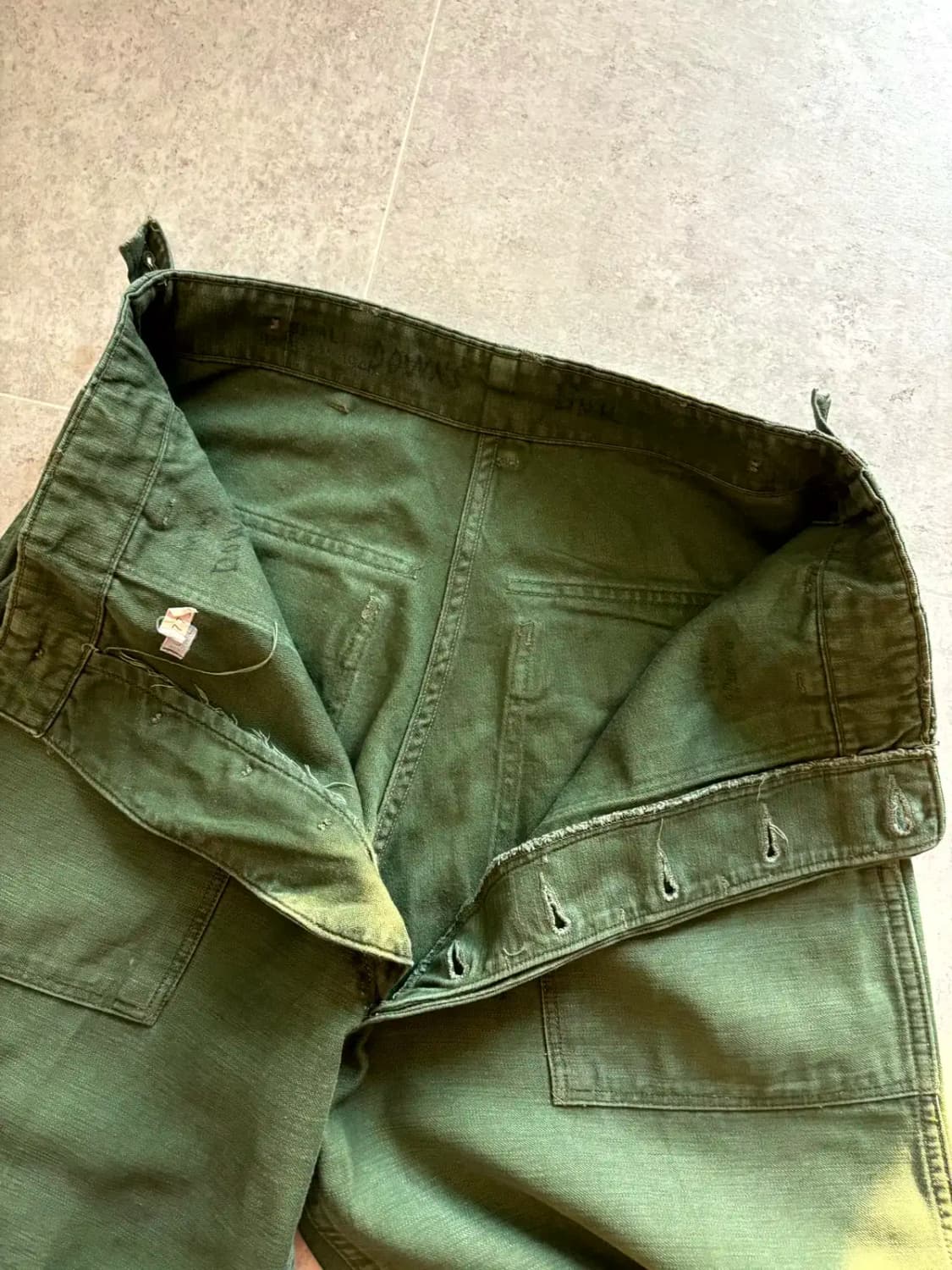 50's 미군 OG 107 퍼티그 팬츠 28~29" 초기형 상품이미지6