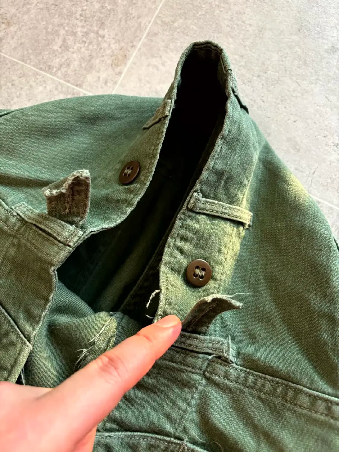 50's 미군 OG 107 퍼티그 팬츠 28~29" 초기형 상품이미지8