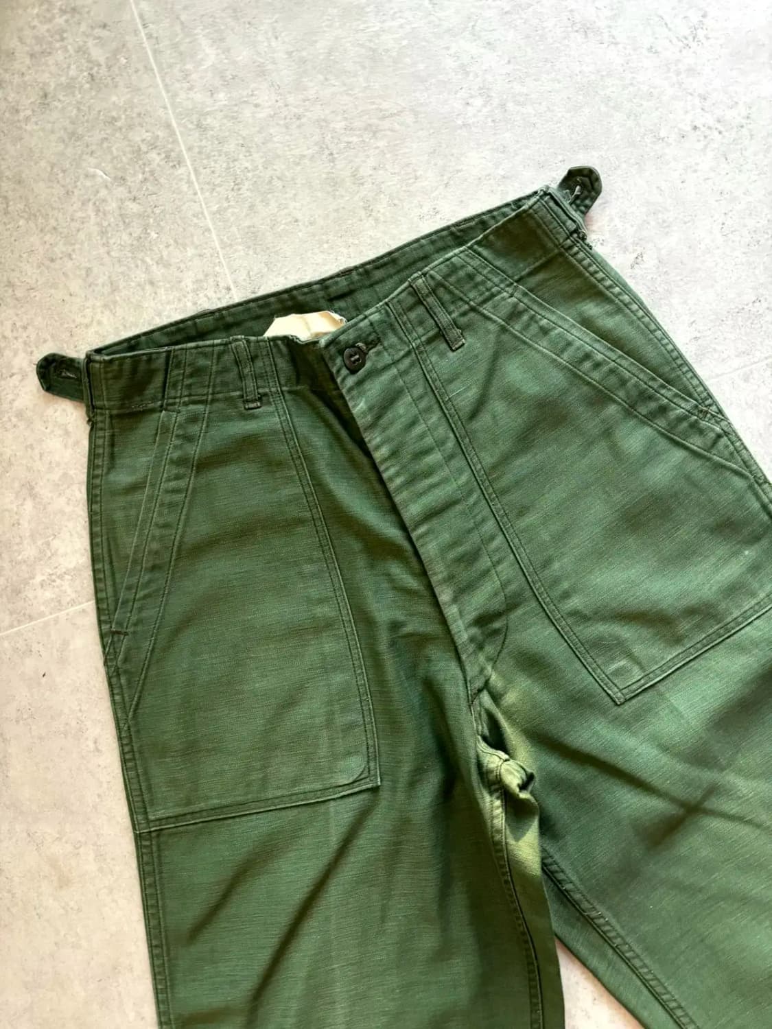 60's 미군 OG 107 퍼티그 팬츠 29~30" 전기형 상품이미지3