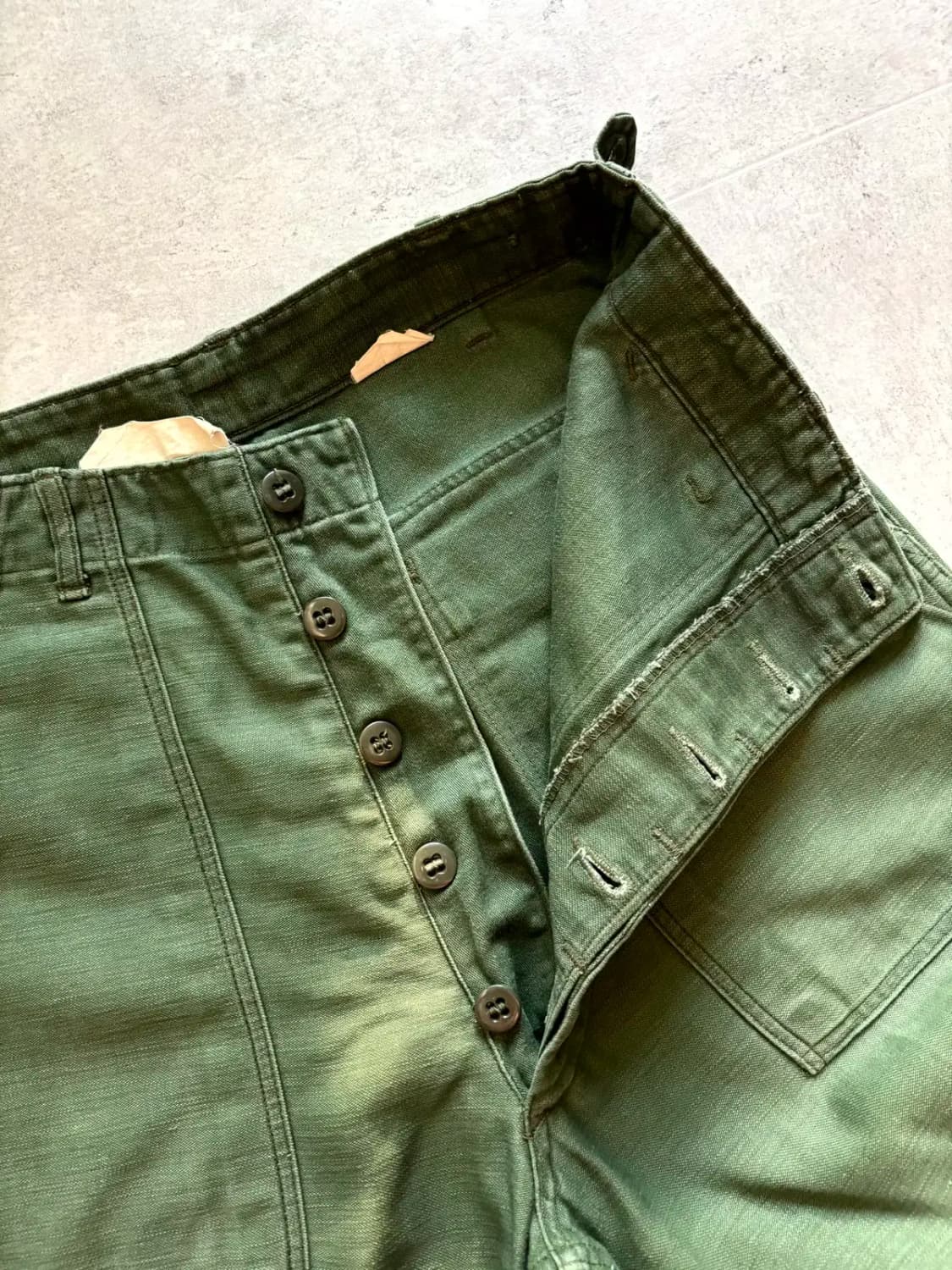 60's 미군 OG 107 퍼티그 팬츠 29~30" 전기형 상품이미지4