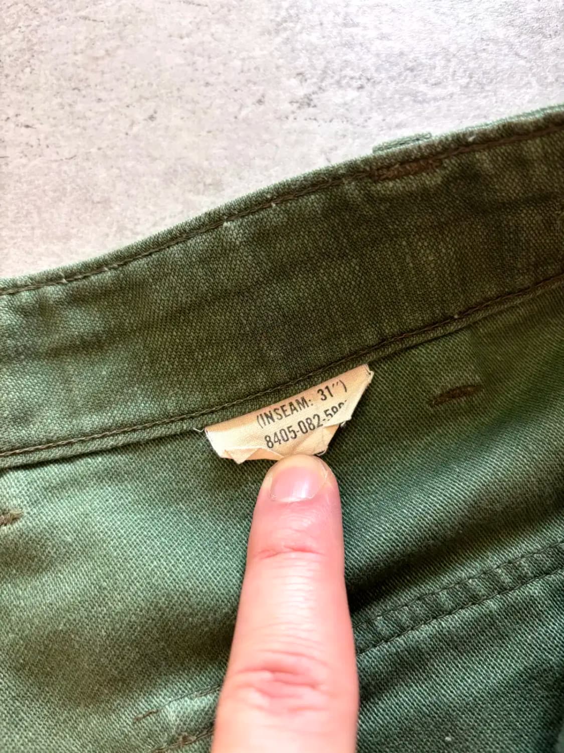 60's 미군 OG 107 퍼티그 팬츠 29~30" 전기형 상품이미지7