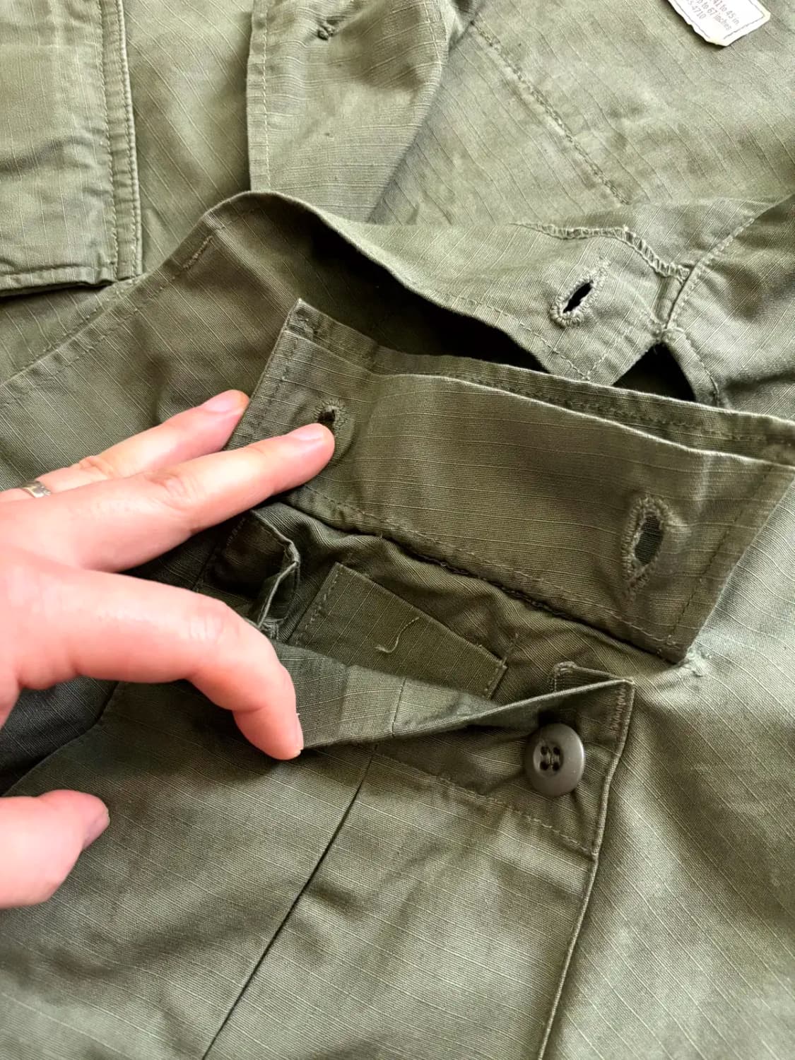 70's 미군 오리지널 정글 퍼티그 자켓 L-S(~105) 데드스탁 상품이미지7