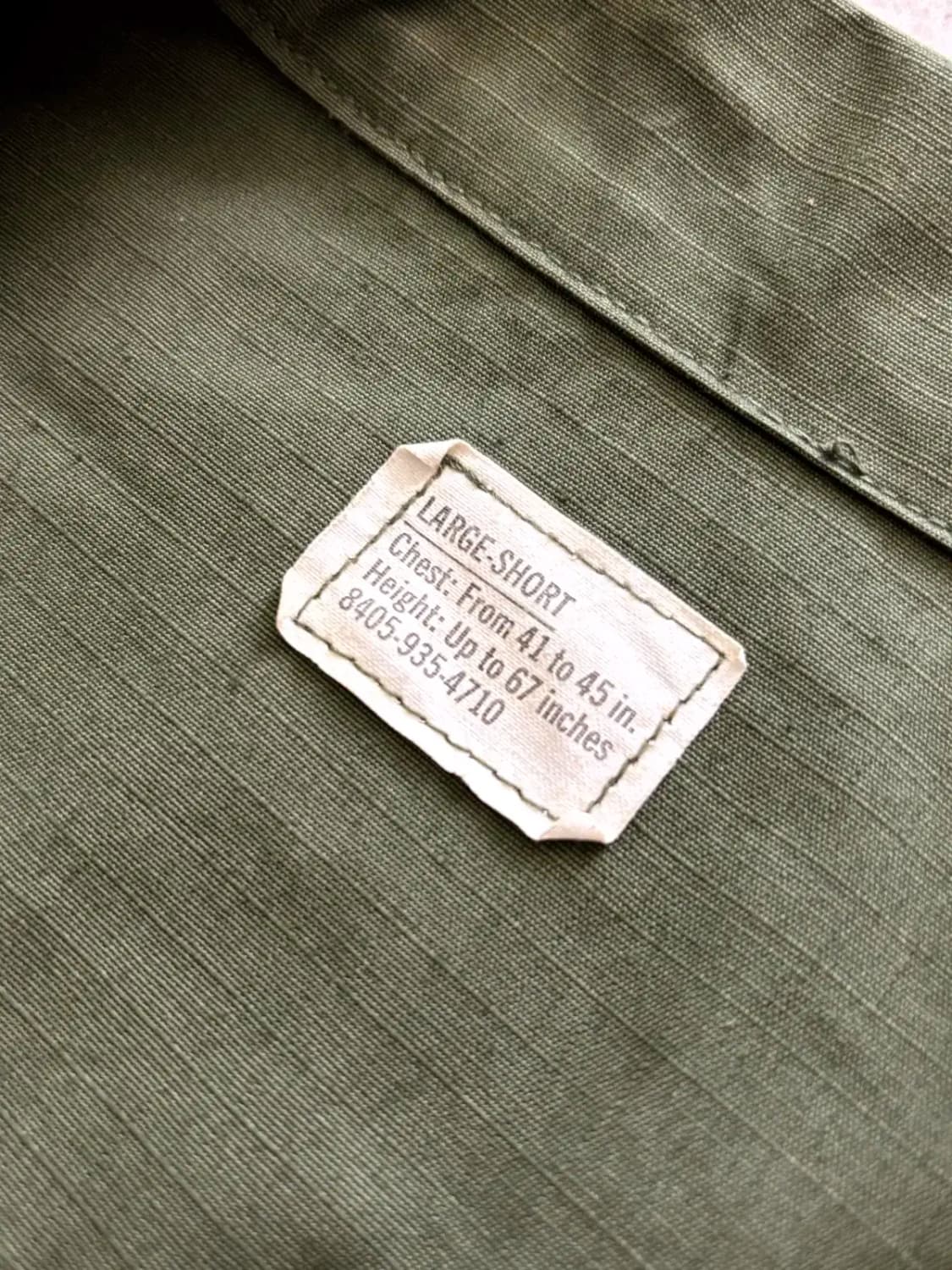 70's 미군 오리지널 정글 퍼티그 자켓 L-S(~105) 데드스탁 상품이미지8