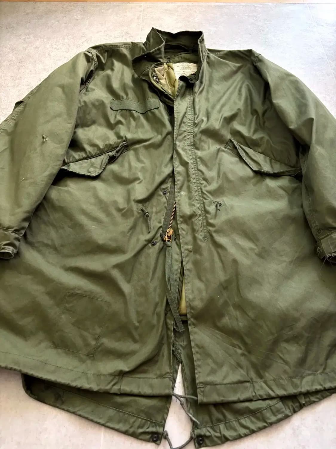70's 미군 M-65 피쉬테일 파카 M-R 풀세 상품이미지4