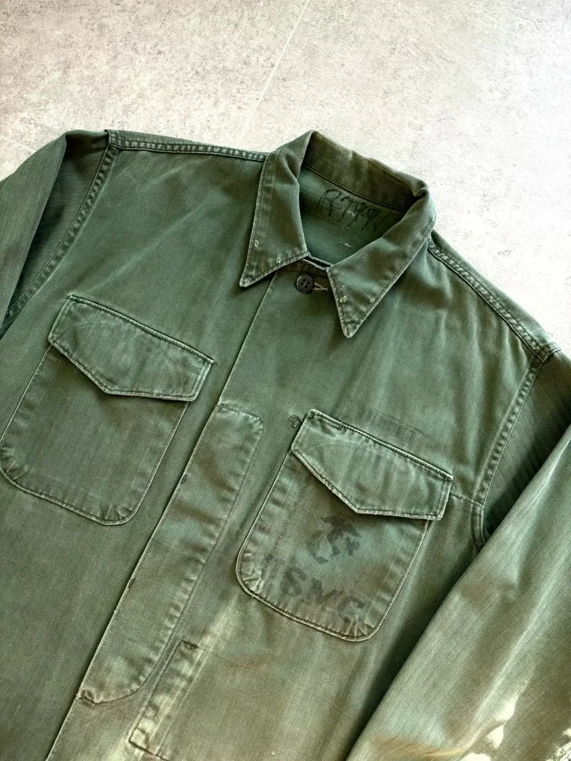 50's USMC P-53 HBT 유틸리티 셔츠 100 상품이미지2