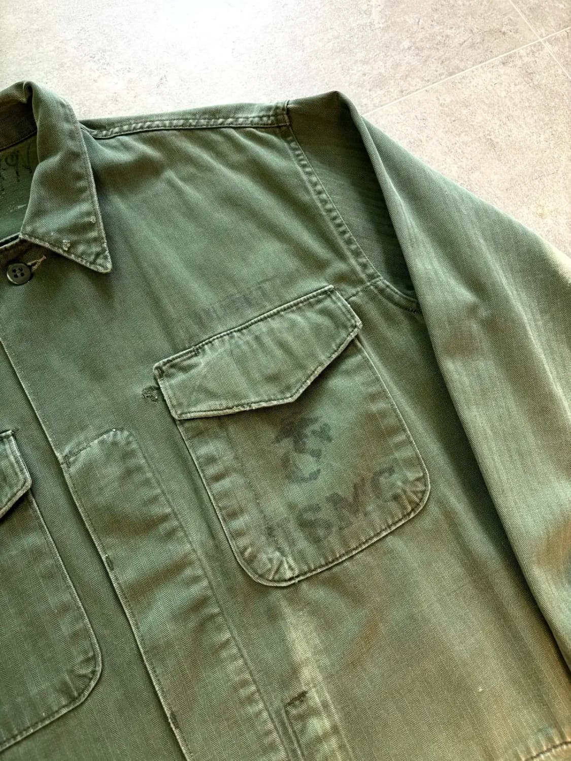 50's USMC P-53 HBT 유틸리티 셔츠 100 상품이미지3