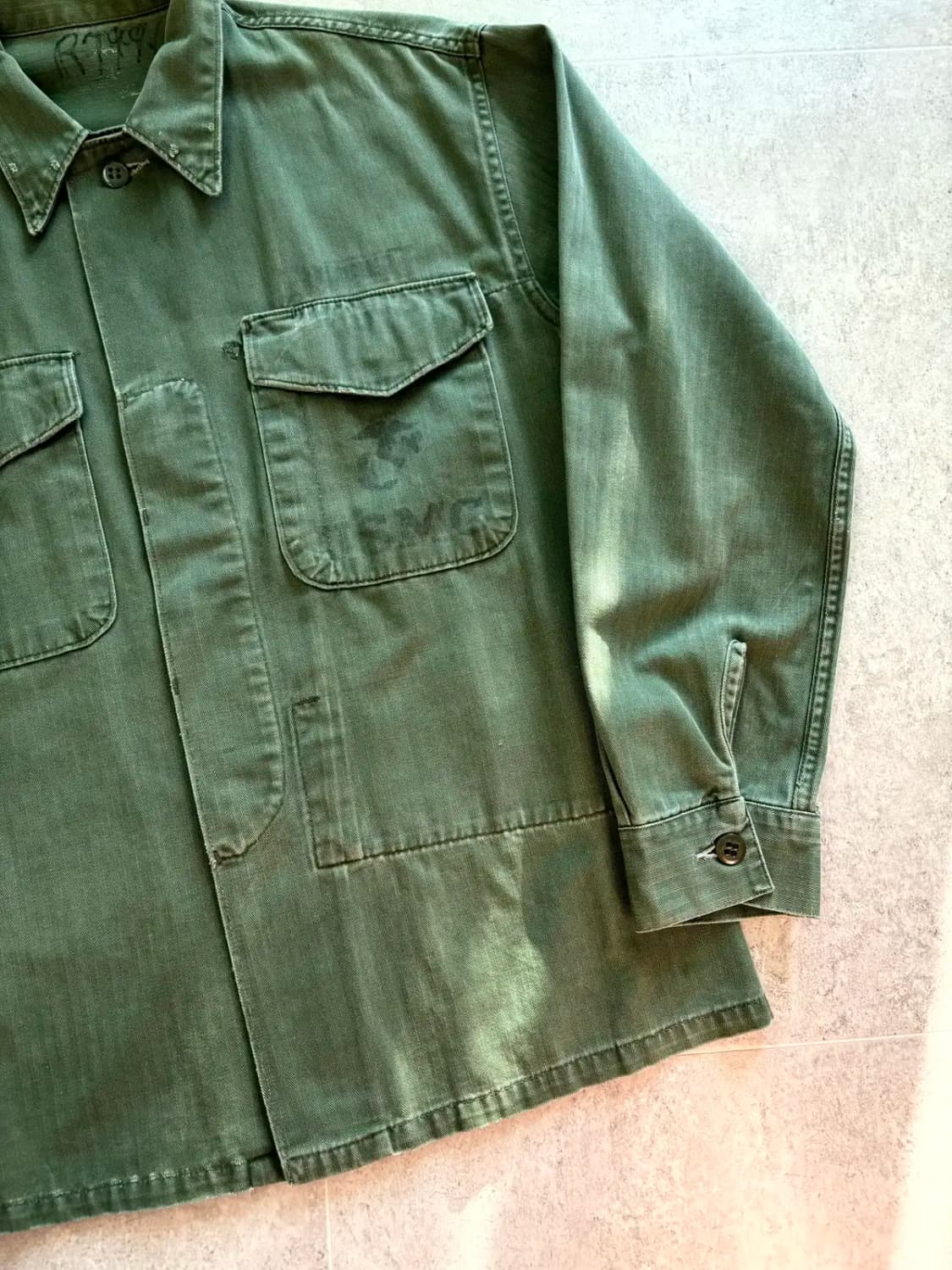 50's USMC P-53 HBT 유틸리티 셔츠 100 상품이미지5