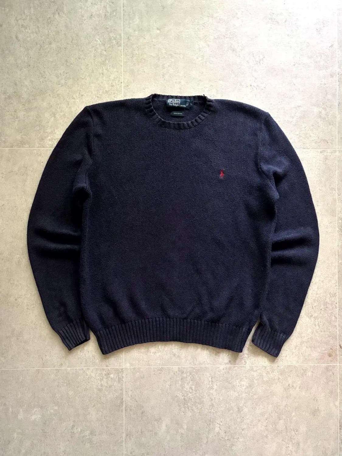 90's 폴로 랄프로렌 코튼 니트 스웨터 L(100~105) 상품이미지1