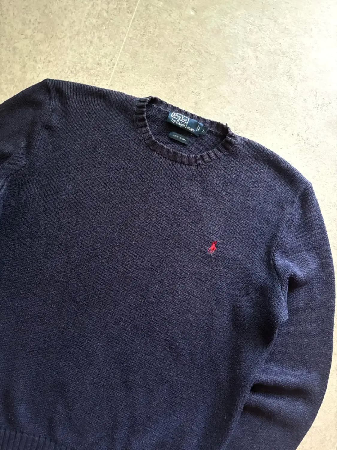 90's 폴로 랄프로렌 코튼 니트 스웨터 L(100~105) 상품이미지2