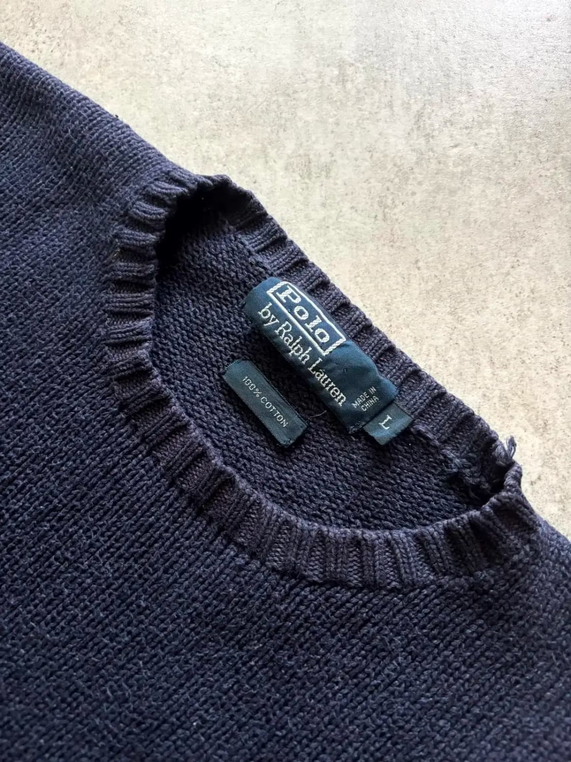 90's 폴로 랄프로렌 코튼 니트 스웨터 L(100~105) 상품이미지7