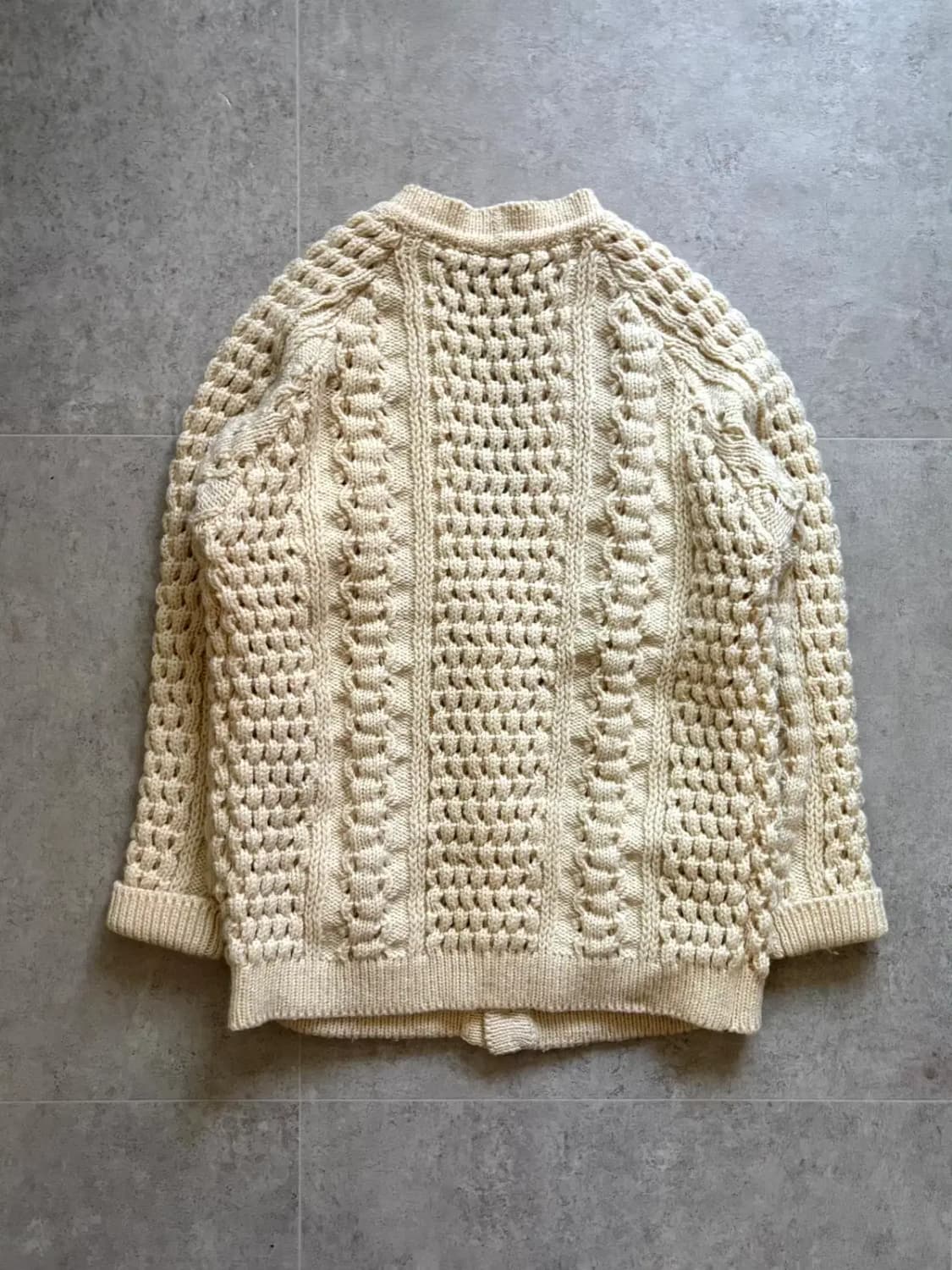 80's John Molly 아란 울 피셔맨 가디건 100~103 상품이미지8