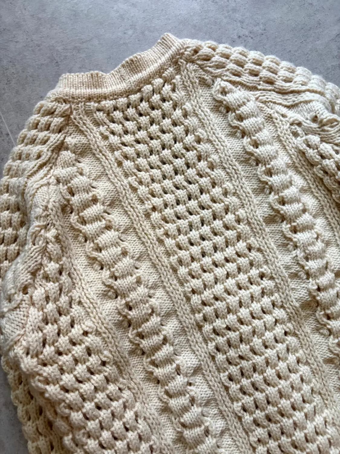 80's John Molly 아란 울 피셔맨 가디건 100~103 상품이미지9