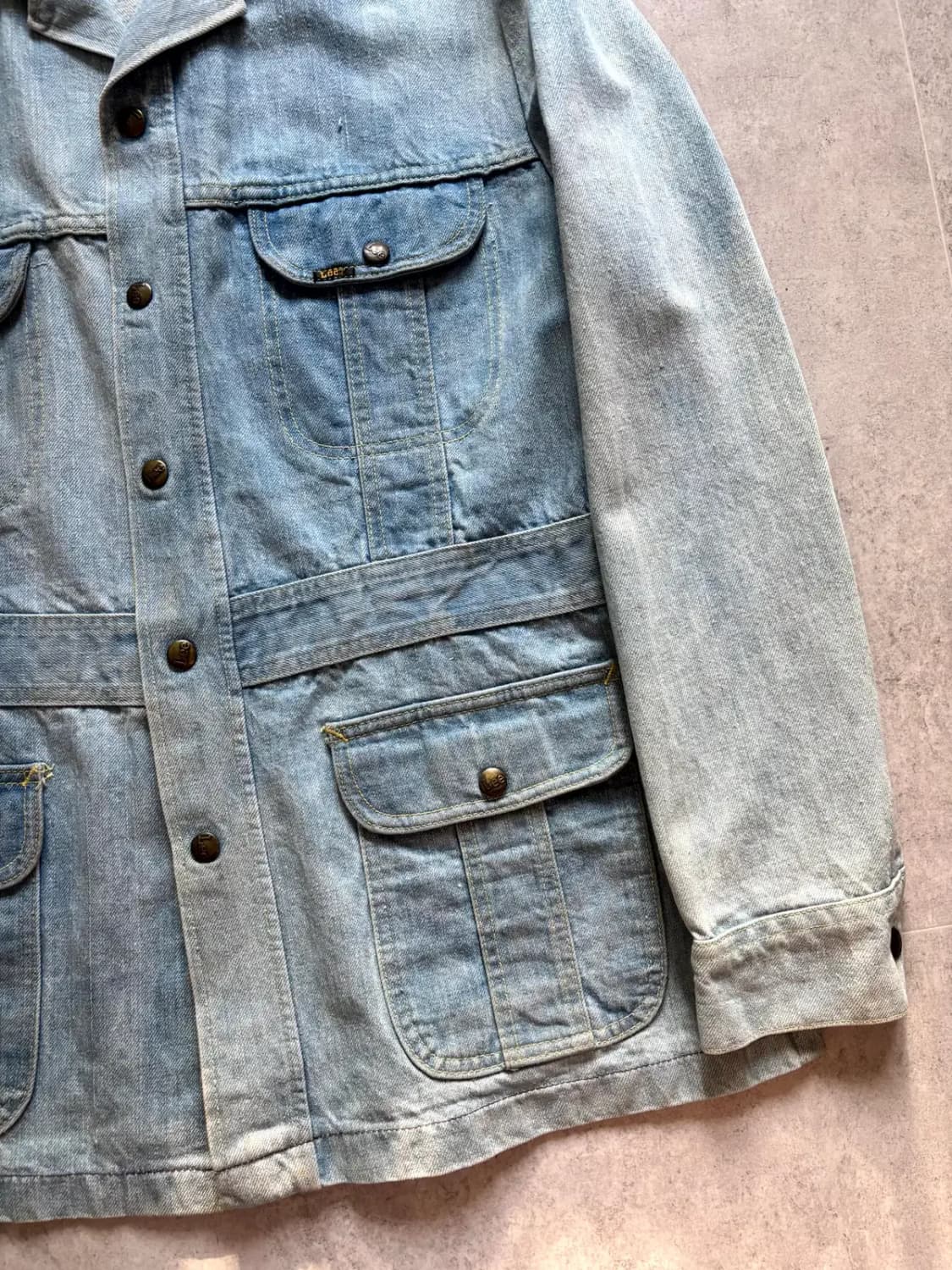 70's Lee 데님 사파리 자켓 L(100~103) 상품이미지5