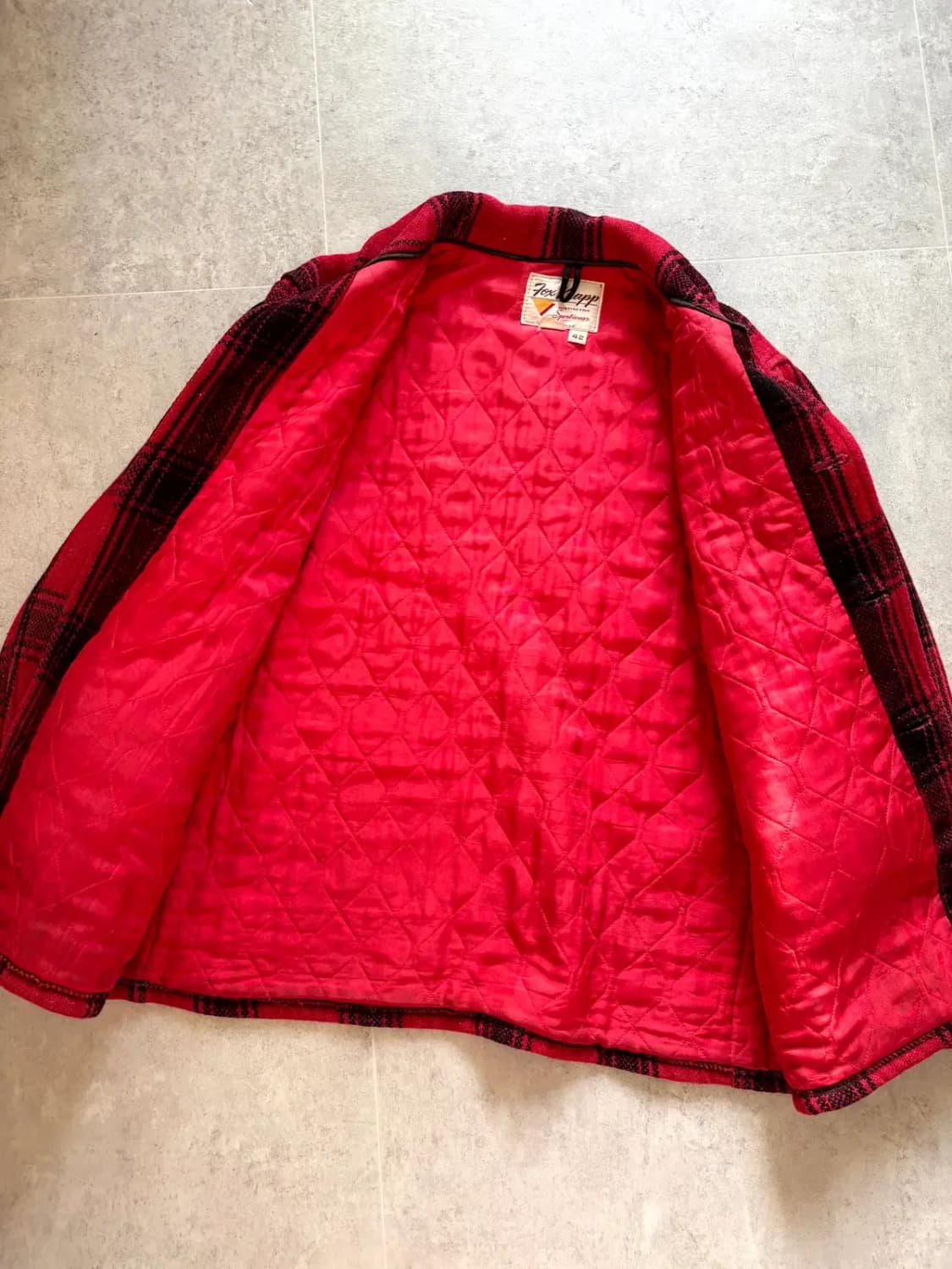 Early 70's Fox Knapp 버팔로 플레이드 울 자켓 42 상품이미지6