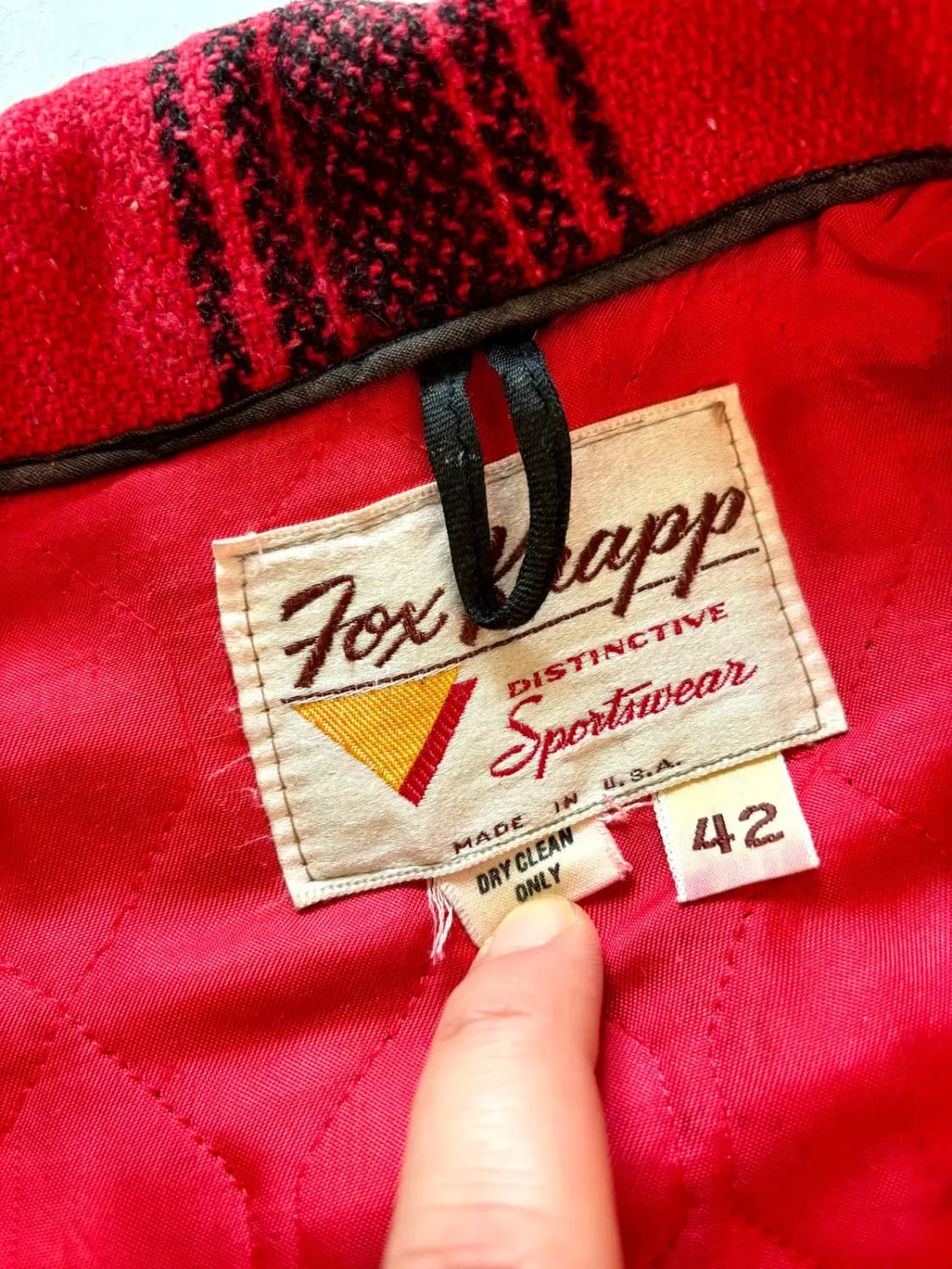 Early 70's Fox Knapp 버팔로 플레이드 울 자켓 42 상품이미지8