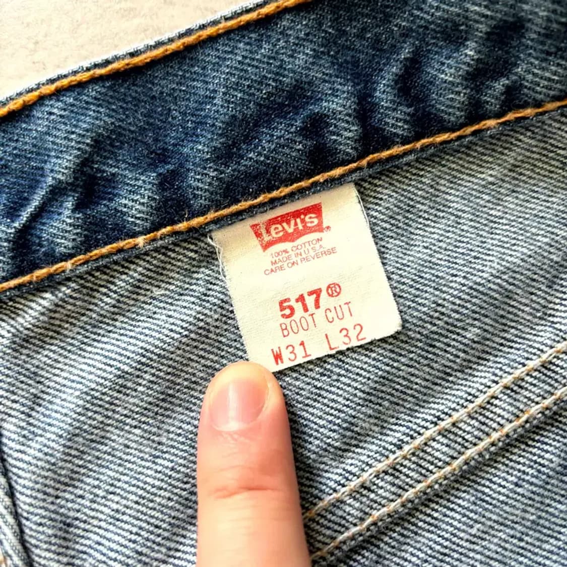 90's 리바이스 517 워싱데님 30 Made In 상품이미지7