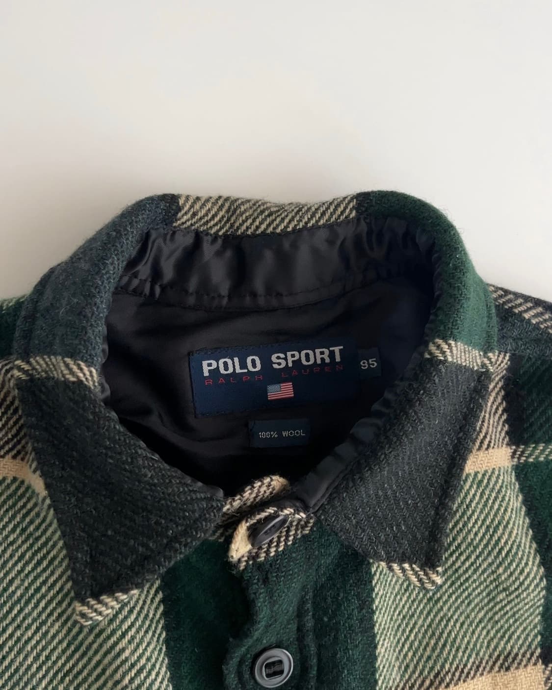폴로스포츠 투포켓 체크 울 셔츠자켓 m 상품이미지4