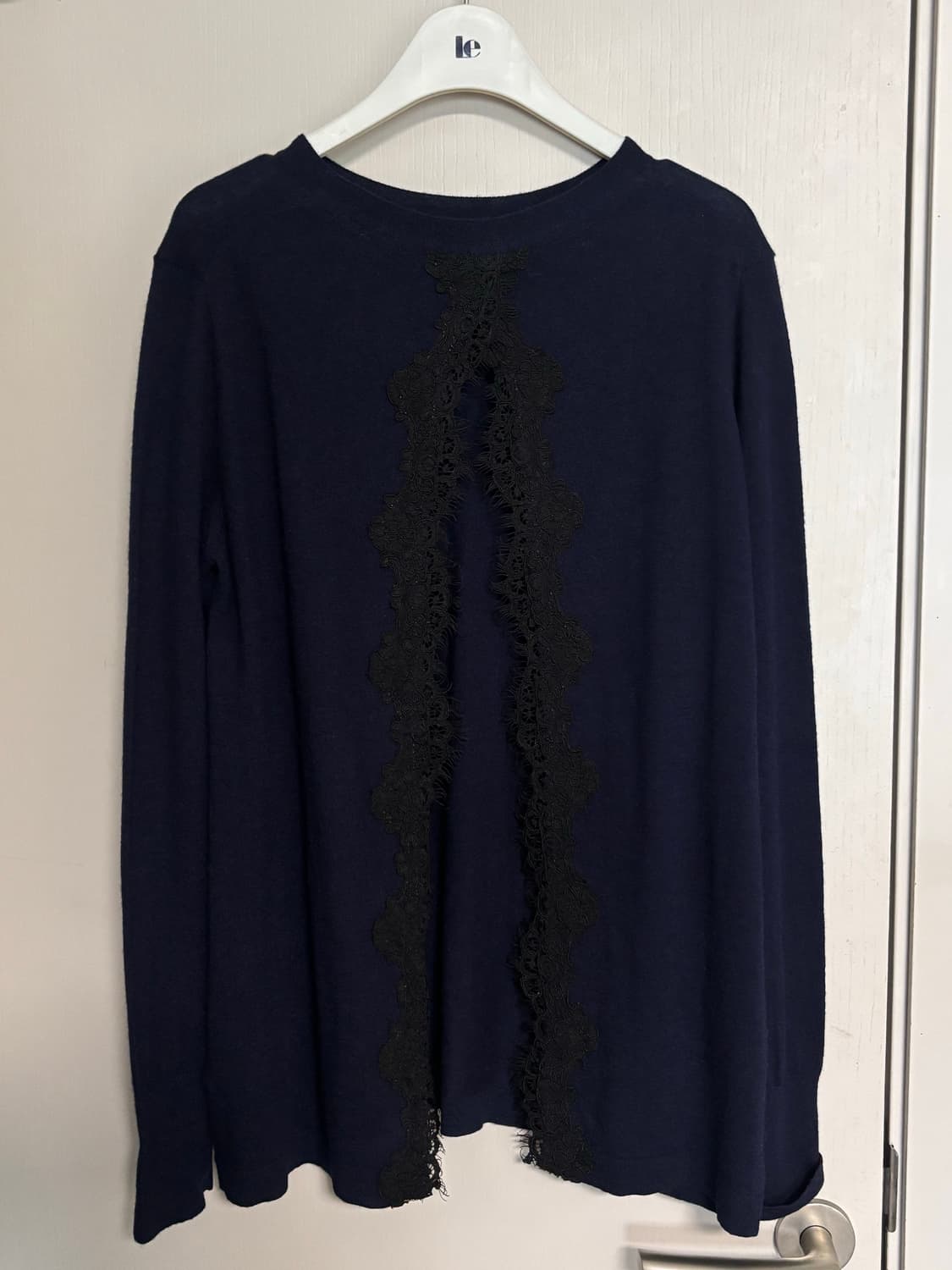 코바빈티지 질스튜어트 레이스 트임 컷아웃 니트 네이비 상품이미지2