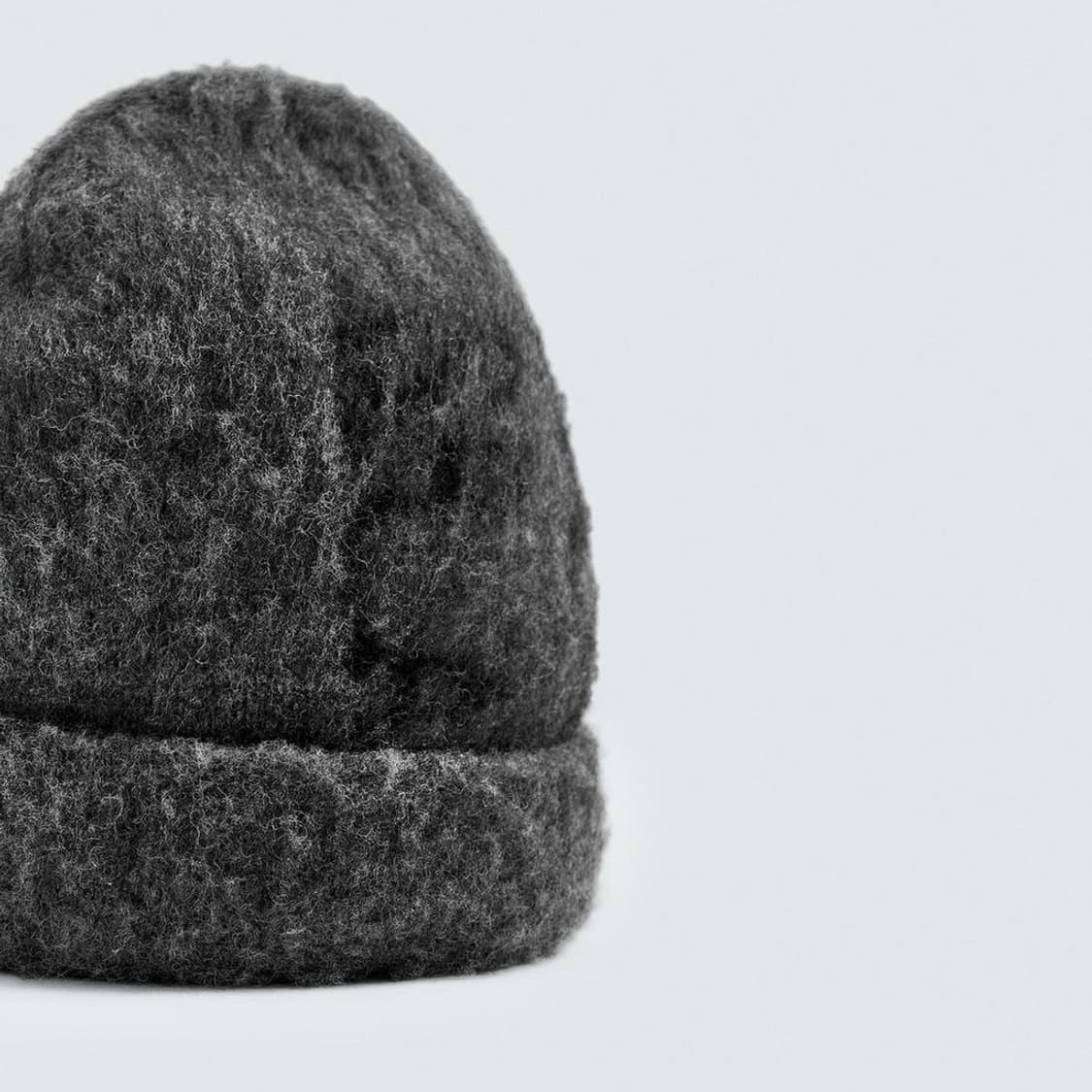 자라 X SR_A 로고 비니 그레이 새상품 상품이미지3