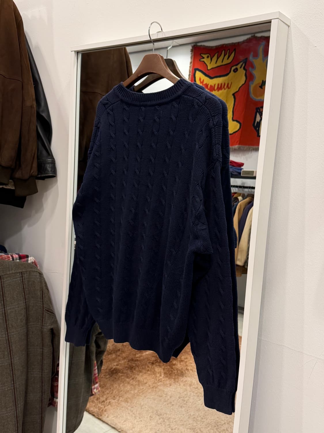 90s Benetton 베네통 브이넥 케이블 코튼 니트 (Italy) 상품이미지5