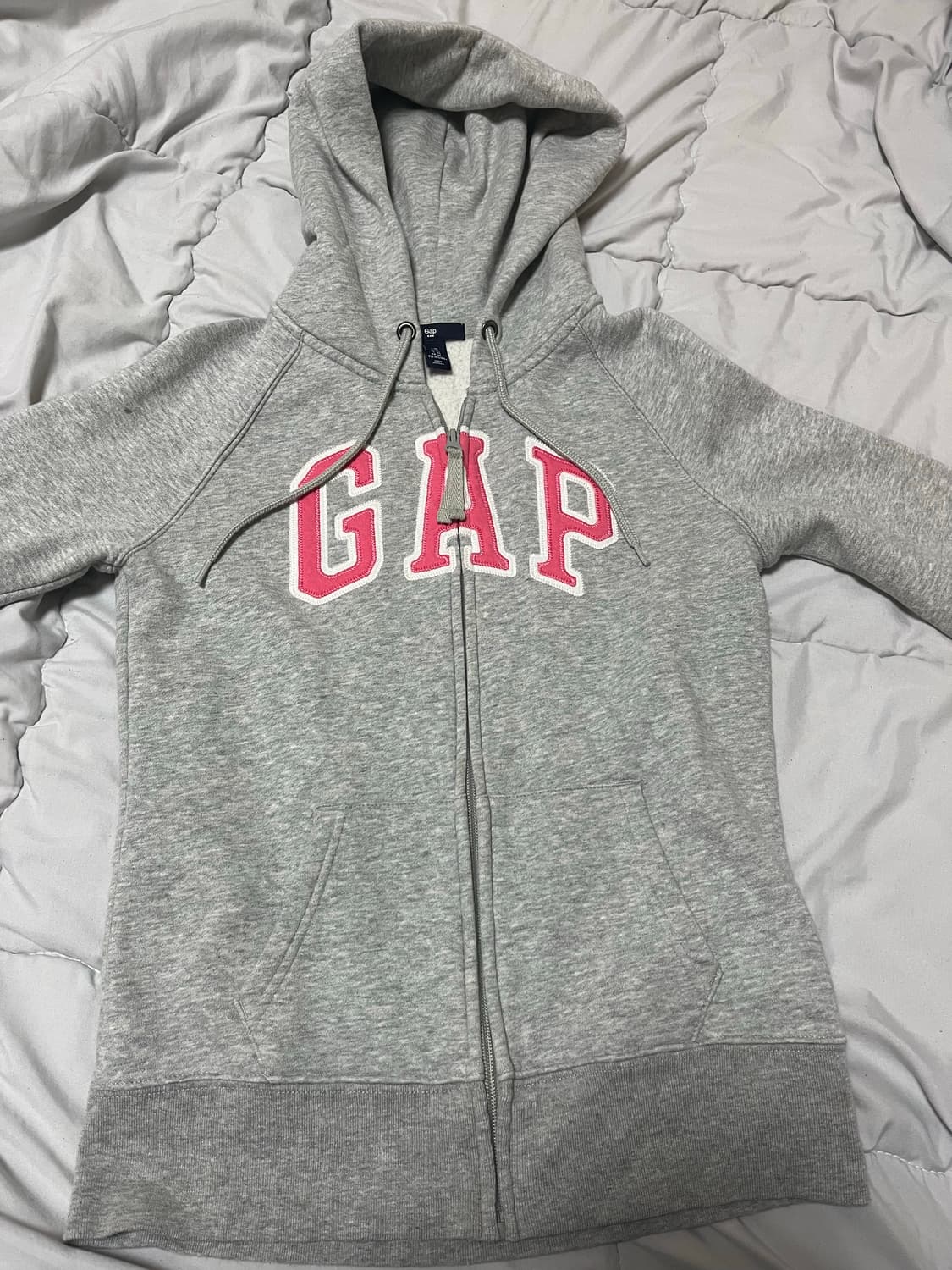 Gap 그레이 핑크 기모 후드집업 상품이미지1
