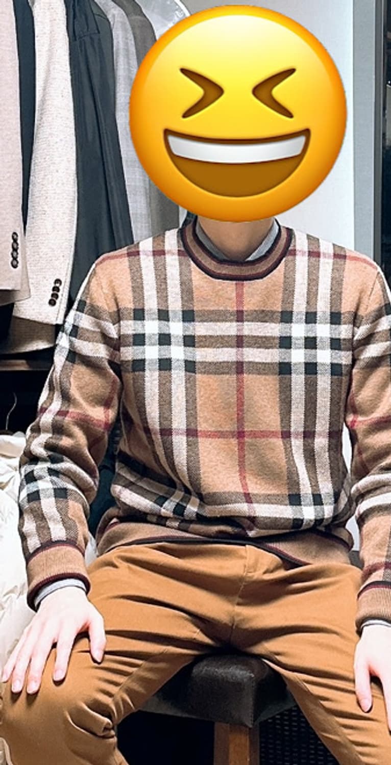 남성 버버리 울100 니트 (100-105)(L) 상품이미지7