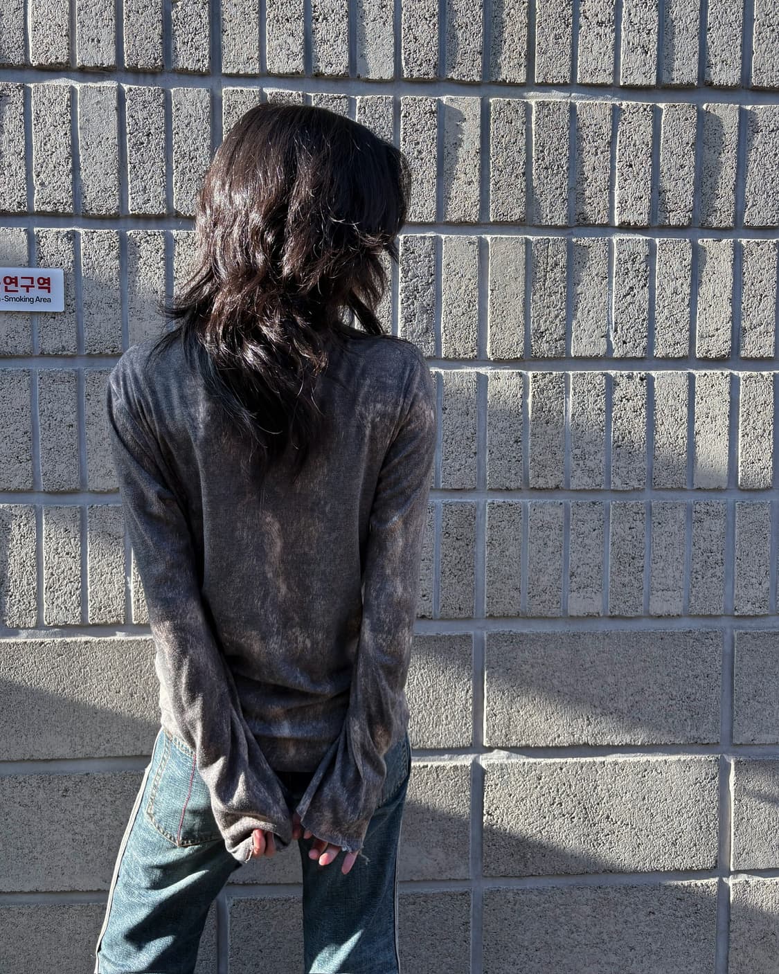 피그먼트 패턴 롱 슬리브 상품이미지4