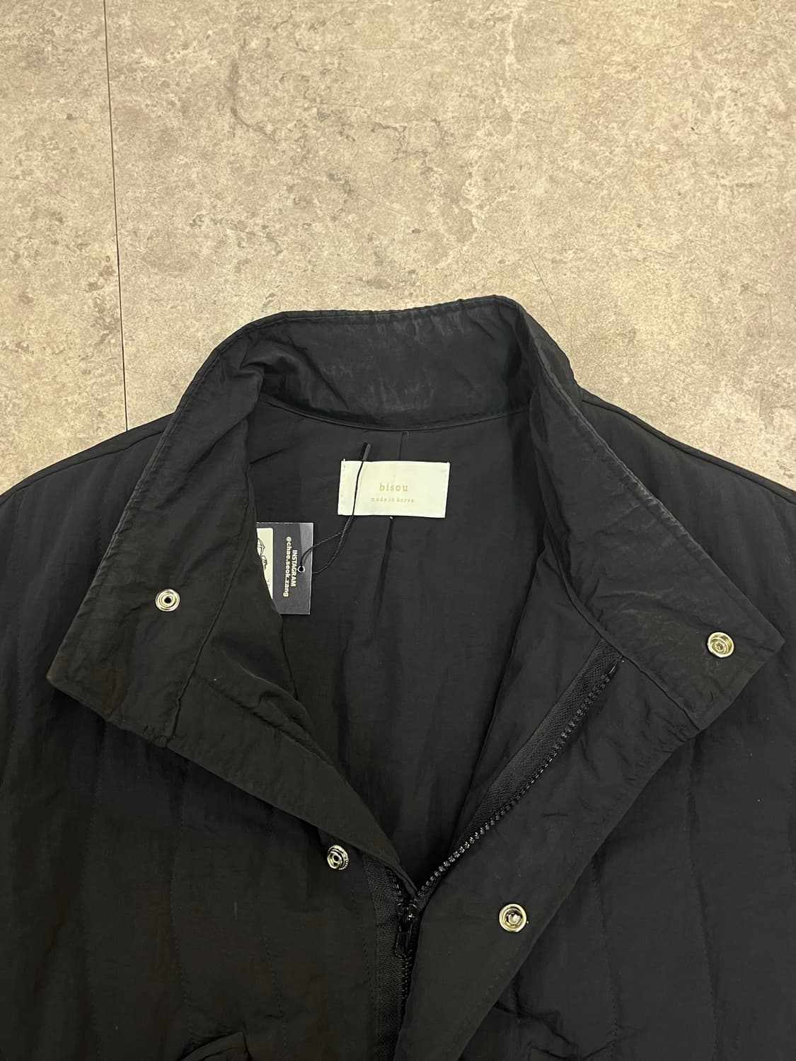 빈티지 퀄팅 자켓 블랙 #csz2840 상품이미지3