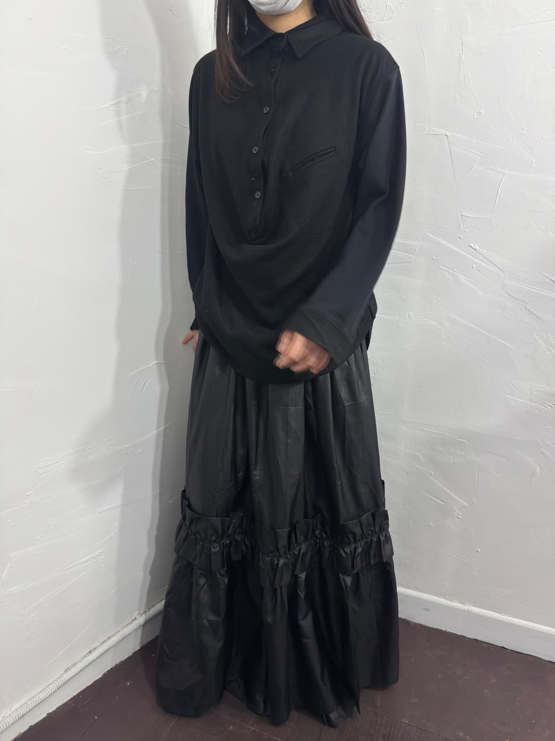 frill detail maxi skirt 상품이미지4