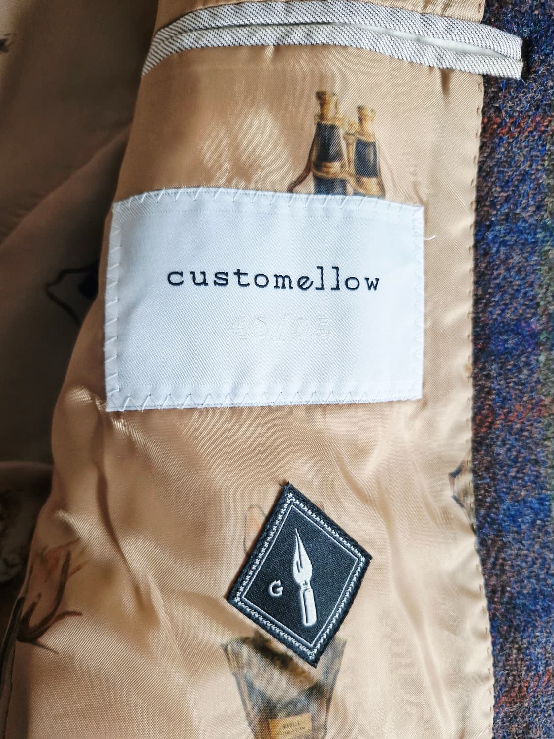 커스텀멜로우 체크 해리스 트위드 자켓  상품이미지5