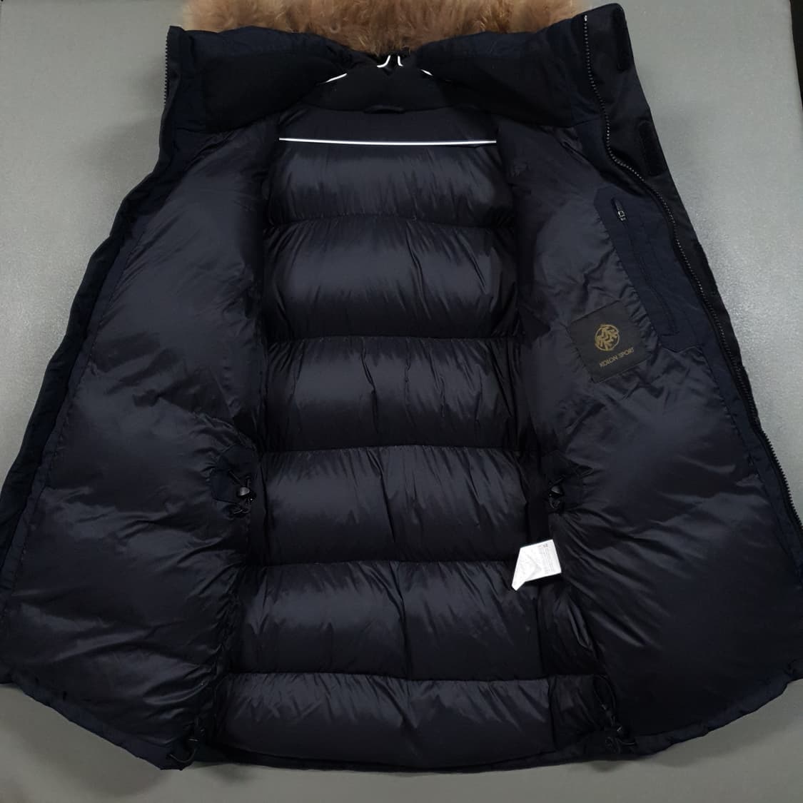 실측 L (100) 코오롱스포츠 포켓 라쿤퍼 스마터 덕다운 패딩 점퍼 상품이미지6