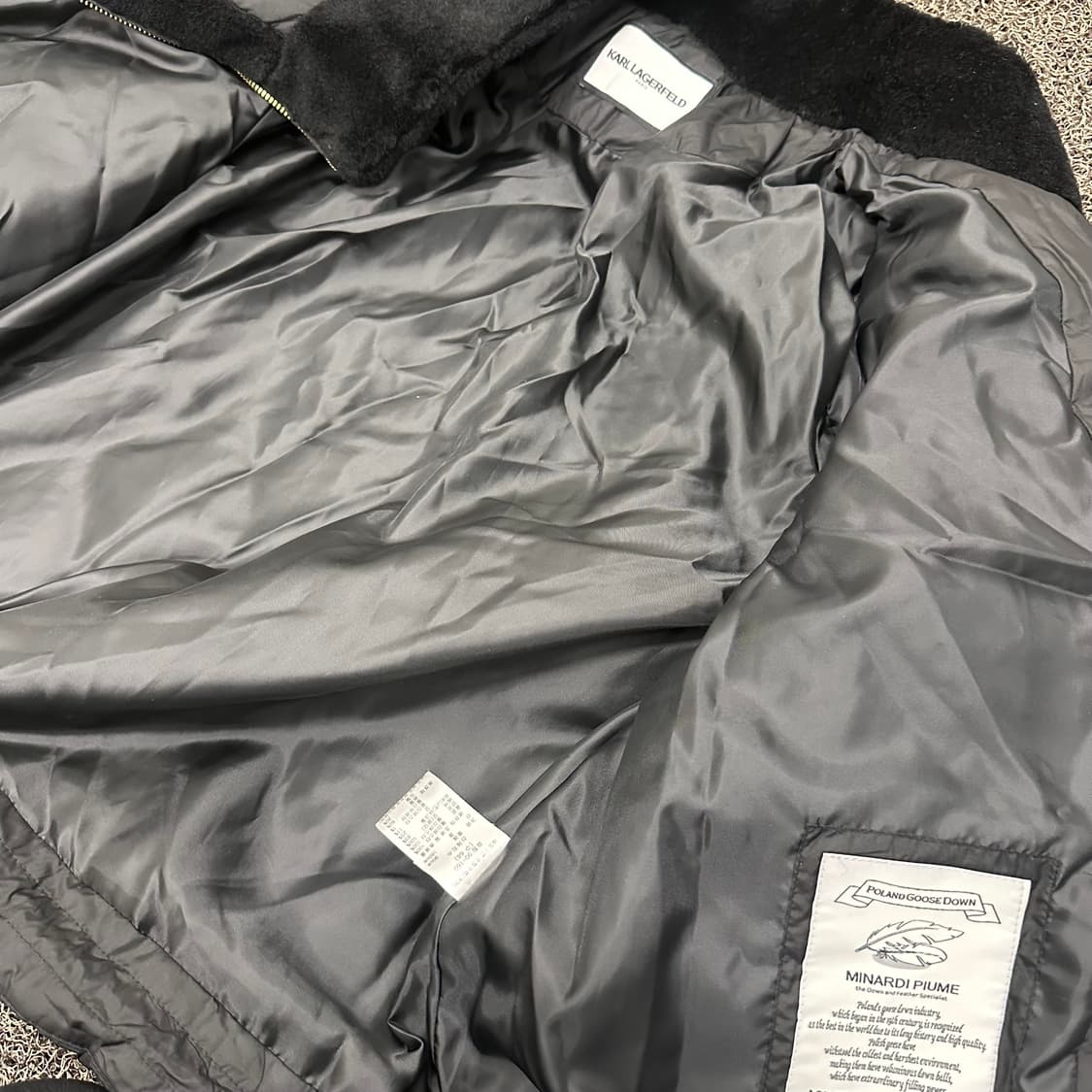 칼라거펠트 여성 구스다운 양모 패딩 블랙 66사이즈 상품이미지9