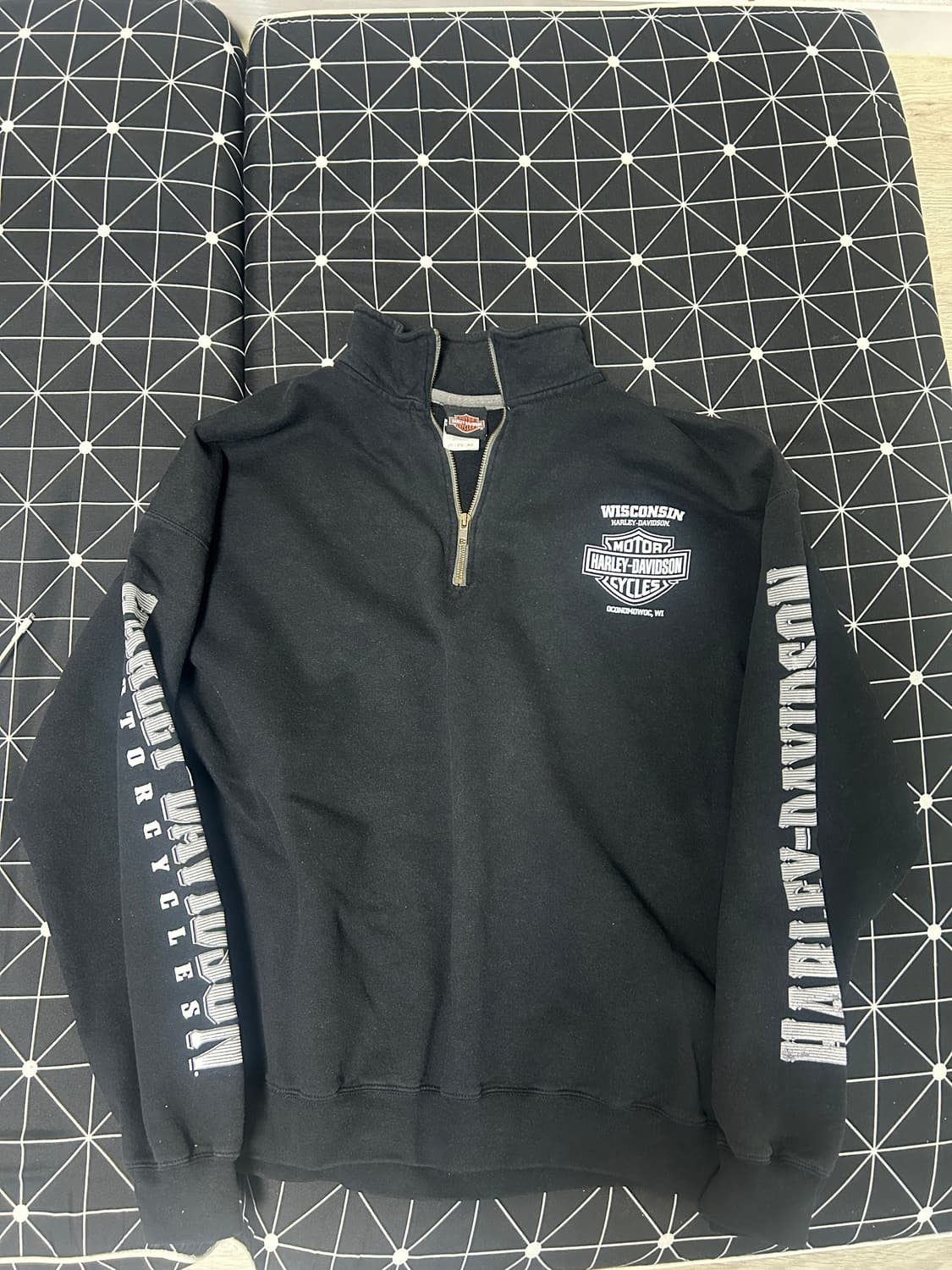 2XL 할리데이비슨 하프집업 맨투맨 상품이미지1