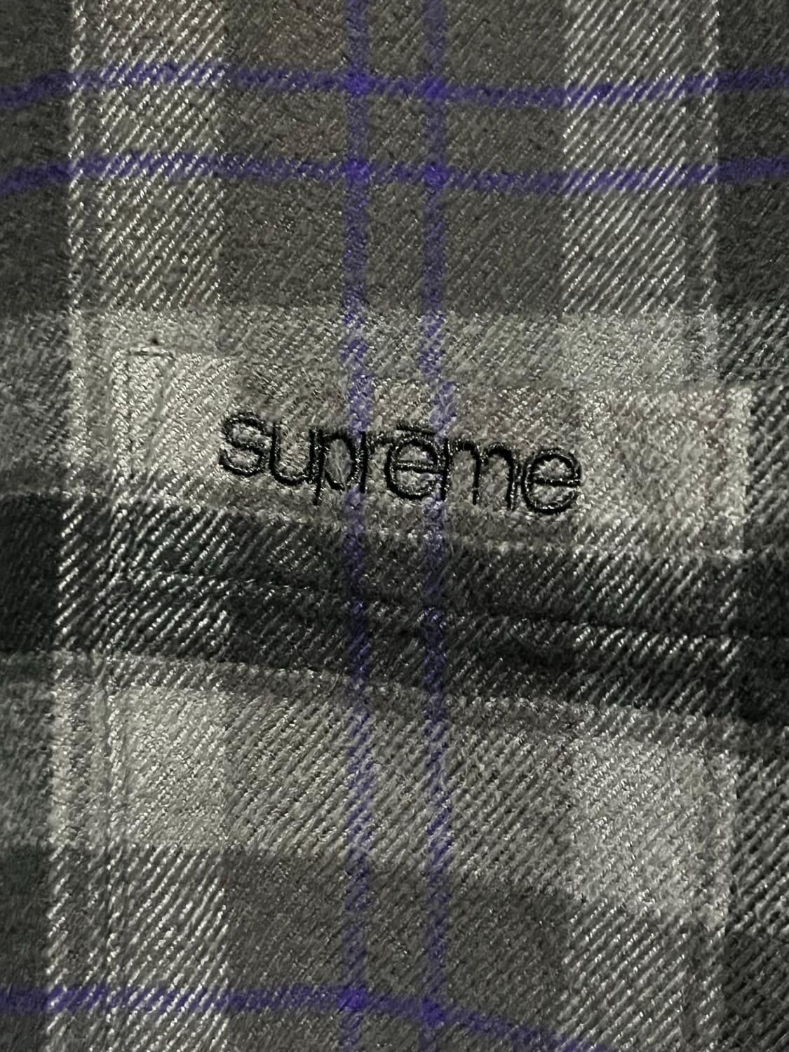 슈프림 플레이드 플란넬 셔츠 블랙 - 24SS XL 상품이미지5