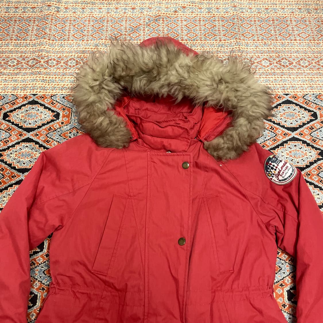 썰스데이아일랜드 레드 야상 하프 패딩 점퍼 여성90  상품이미지3