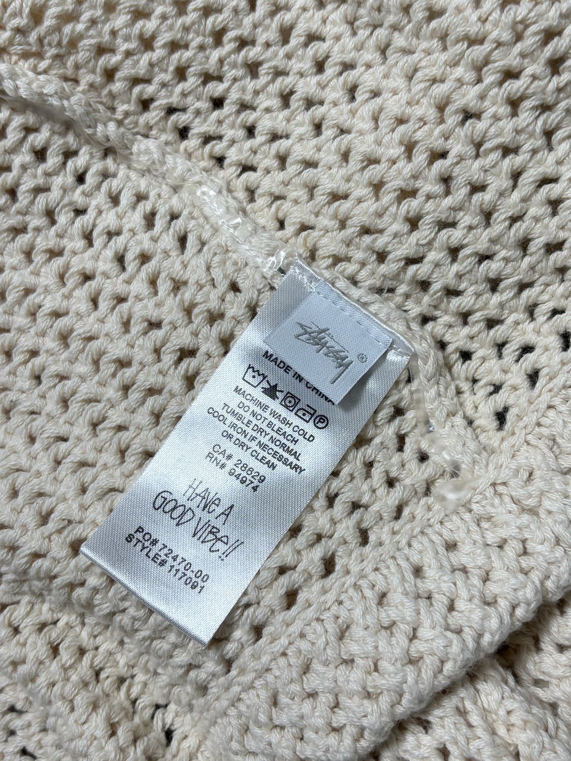 스투시 메쉬 후드 집업 내츄럴 상품이미지3