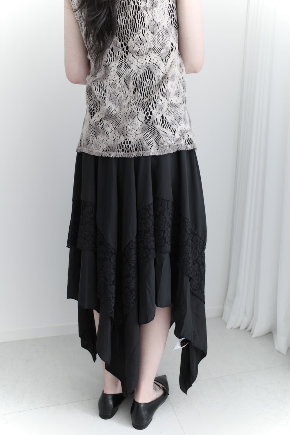unbalanced lace skirt  상품이미지6