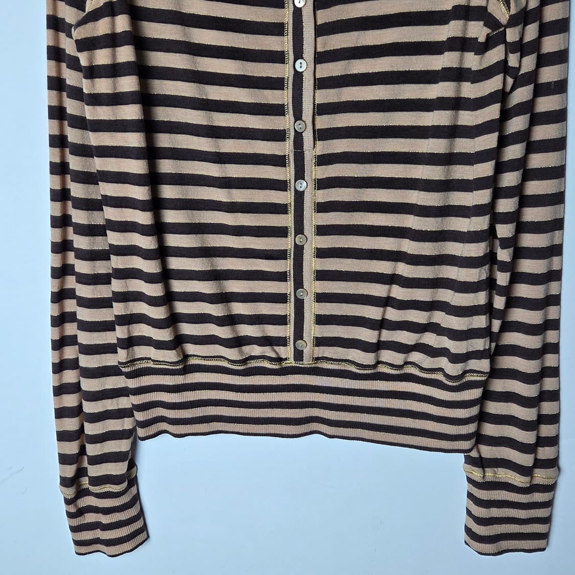 [Max Mara] 막스마라 스트라이프 버튼탑 상품이미지4