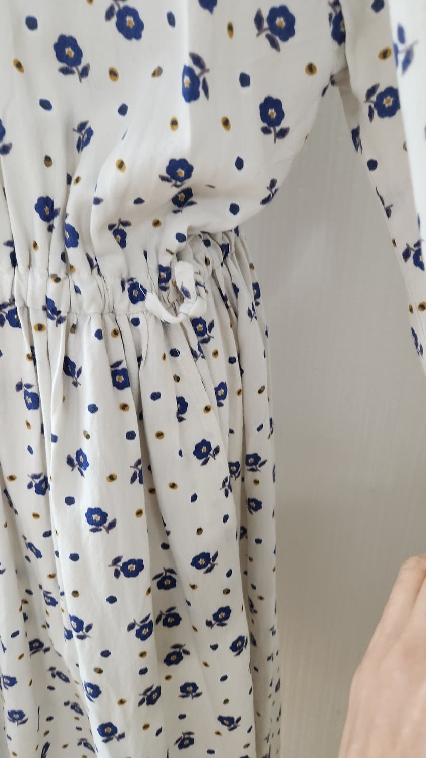 JPN- 브라운 빅단추 니트 &  플라워 원피스 상품이미지5