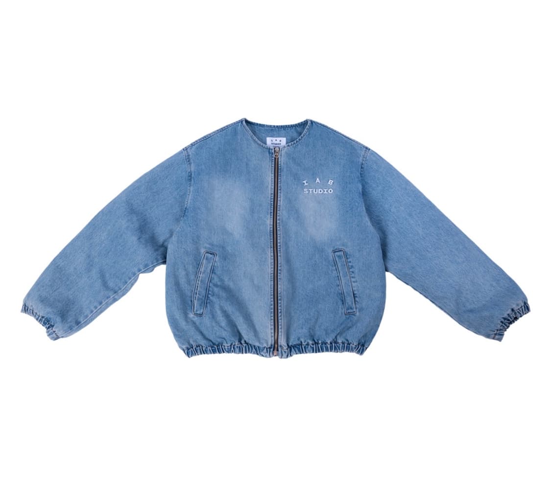 아이앱 스튜디오 아이앱 데님 봄버 자켓 블루 상품이미지1