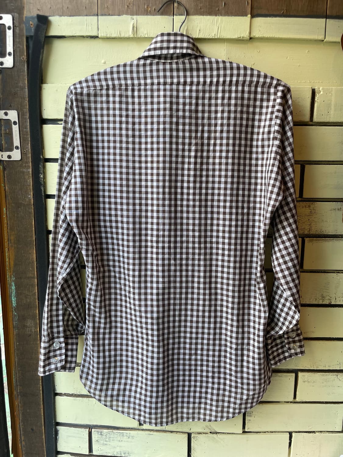 1980's Vintage Levis Brown Gingham Shirt 상품이미지8