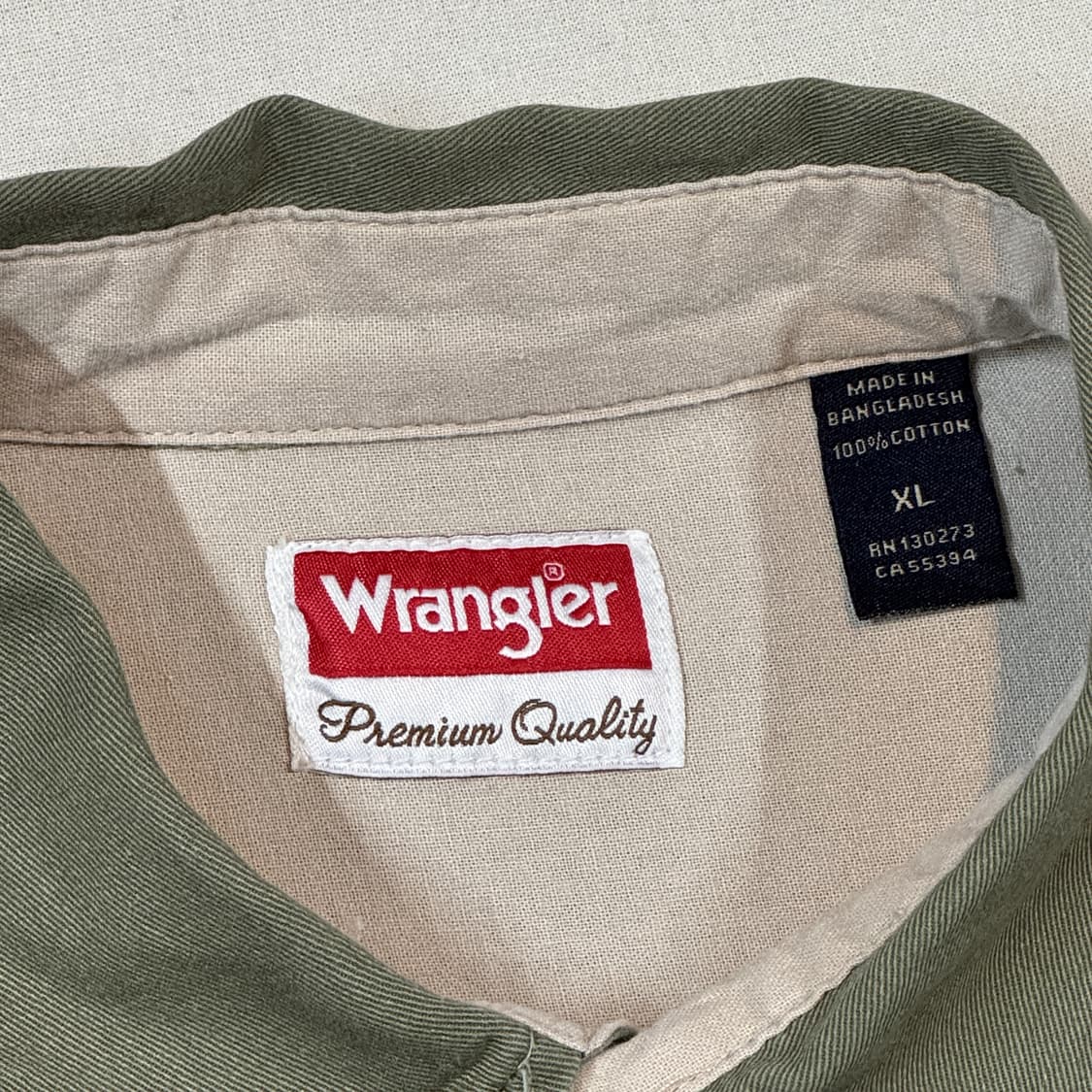 XL) Wrangler 랭글러 투포켓 워크웨어 코튼 셔츠 올리브 상품이미지7