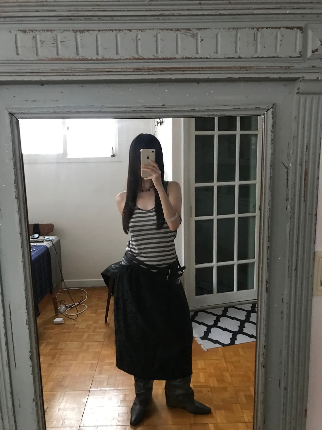 vintage stripe pattern sleeveless  상품이미지5