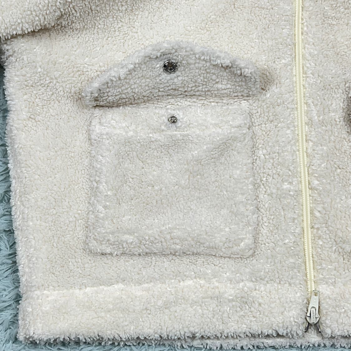 아디다스 여성 테디 자켓 오버핏 크롭 S 상품이미지7