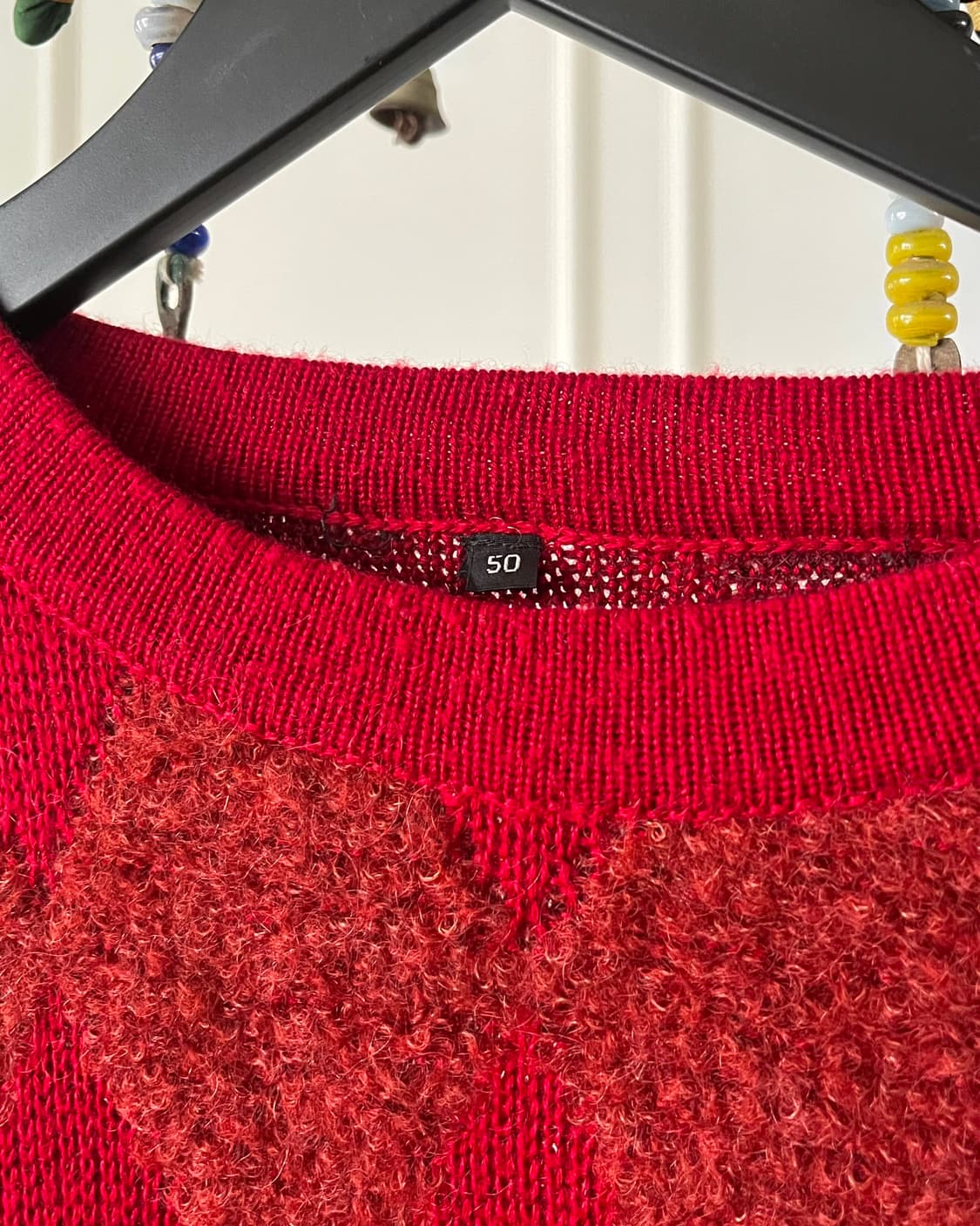 Italian Mohair Old Argyle Knit Sweater 상품이미지6